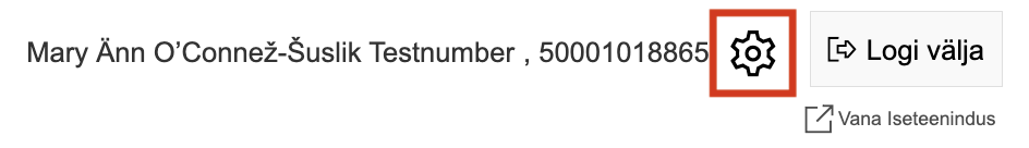 Välise kasutaja seadete ikoon