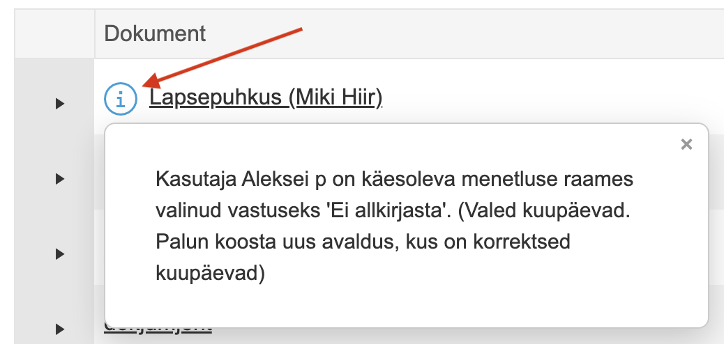 Allkirjastamise tagasilükkamine