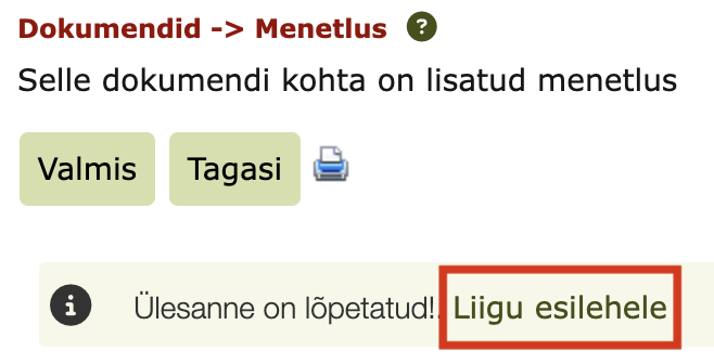 !Ülesande lõpetamise teavitus