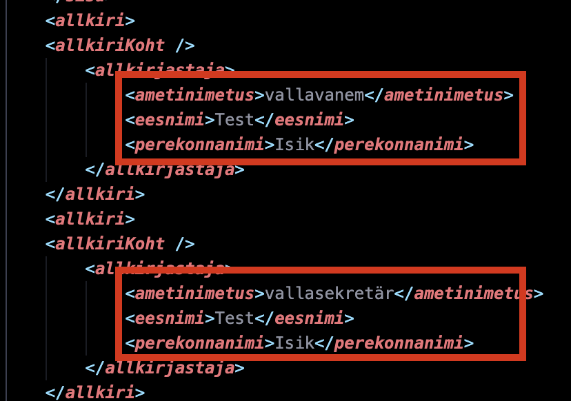 !Allkirjastaja andmed
